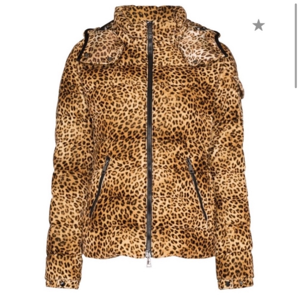 Moncler Bady Leopard Print Down Coat Size 00 - image 6